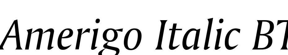 Amerigo Italic BT Schrift Herunterladen Kostenlos